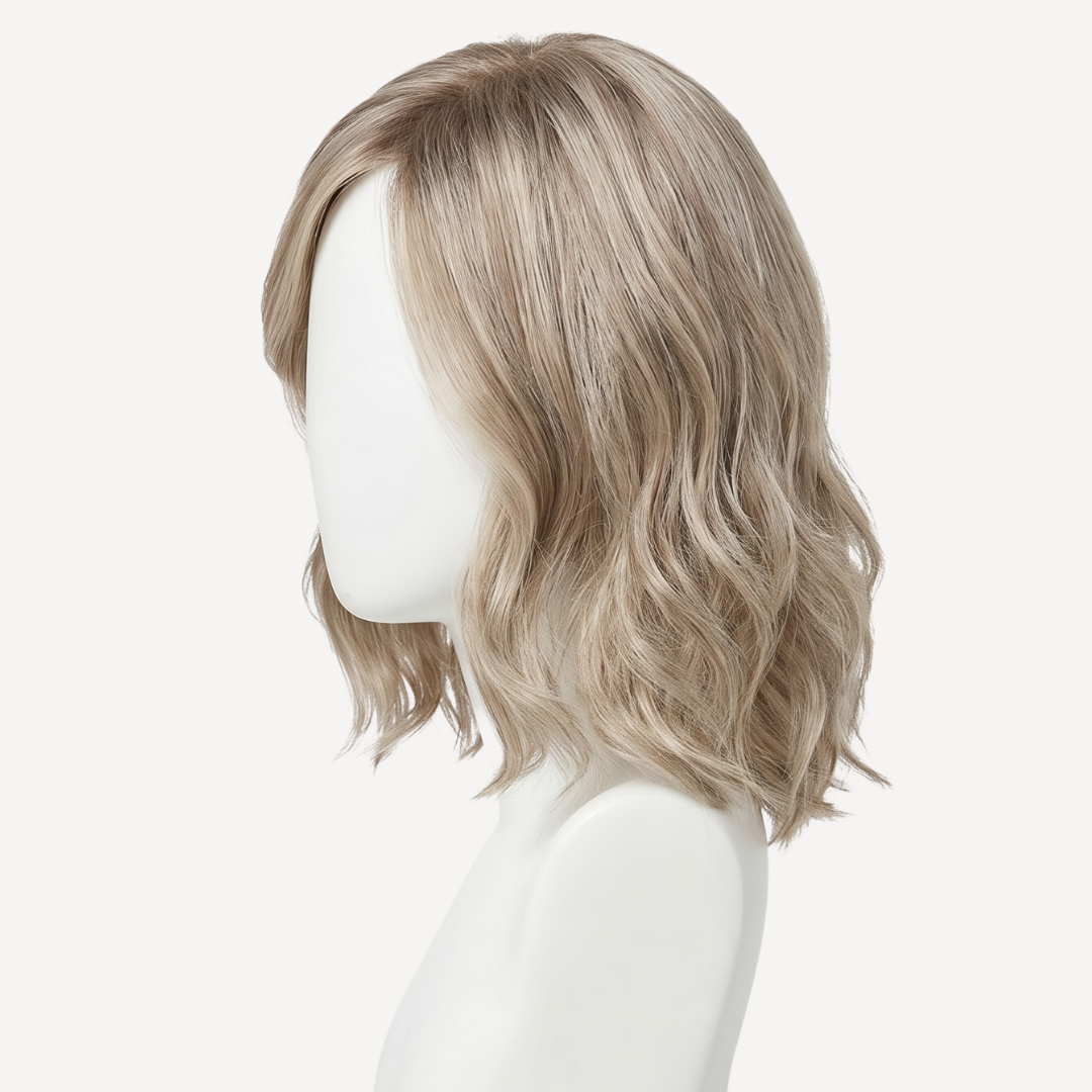 Perucă Păr Natural Stella -Blond Opal 18 | BuenoBia
