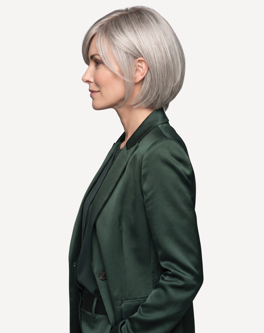 Perucă Păr Natural Constance - Balayage gray-pla | BuenoBia