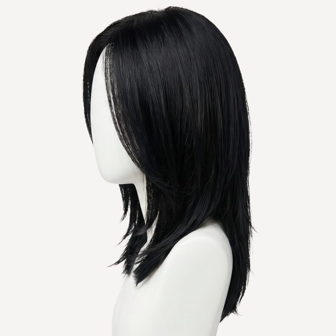 Perucă Păr Natural Jade -Negru Intens 1 | BuenoBia