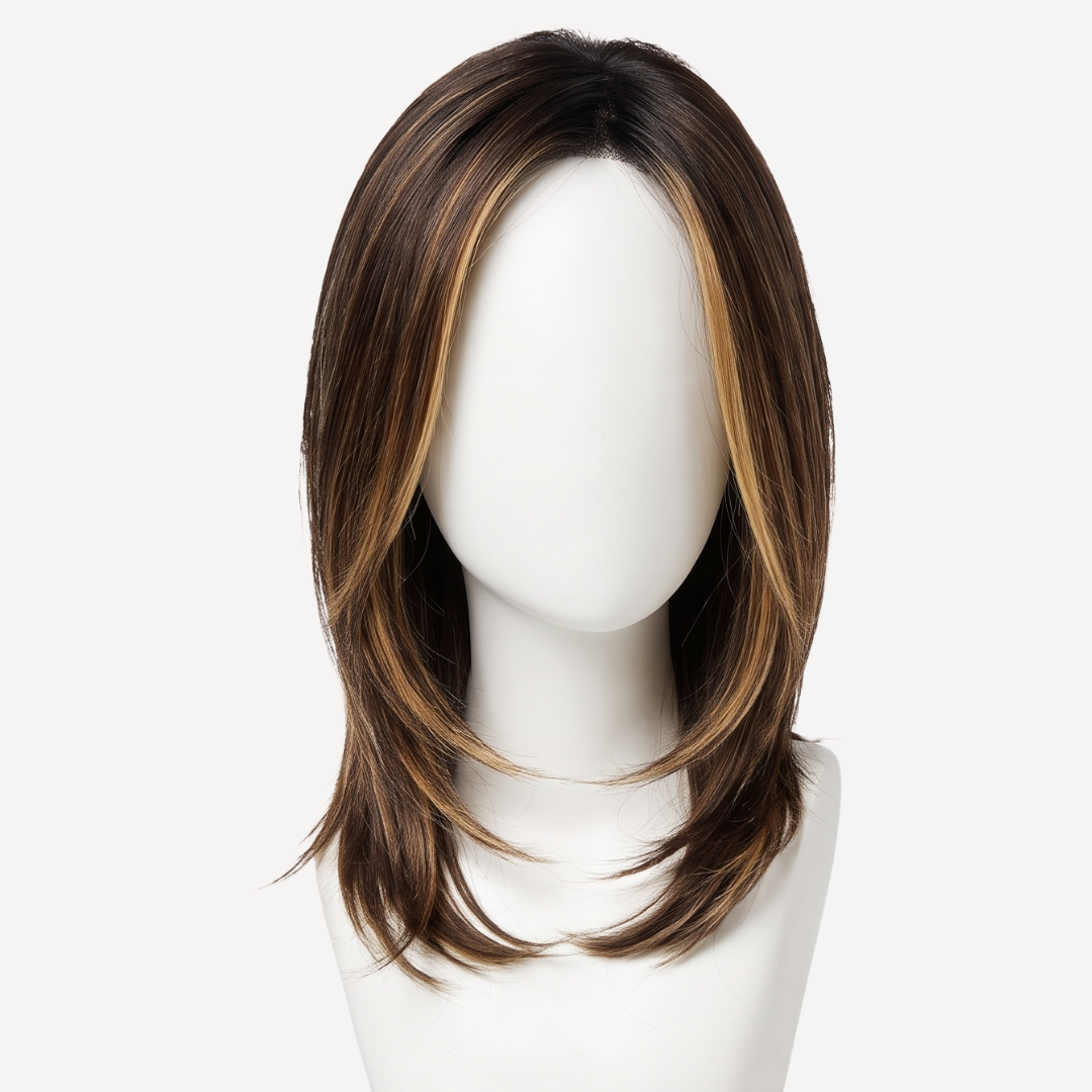 Perucă Păr Natural Jade -Balayage 2-12 | BuenoBia