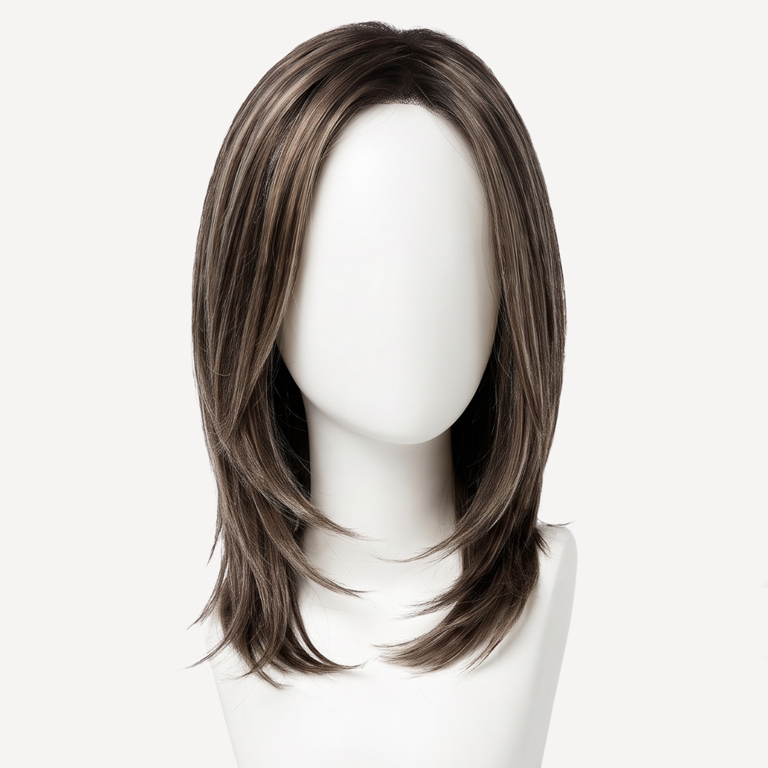 Perucă Păr Natural Jade -Balayage 3-18 | BuenoBia