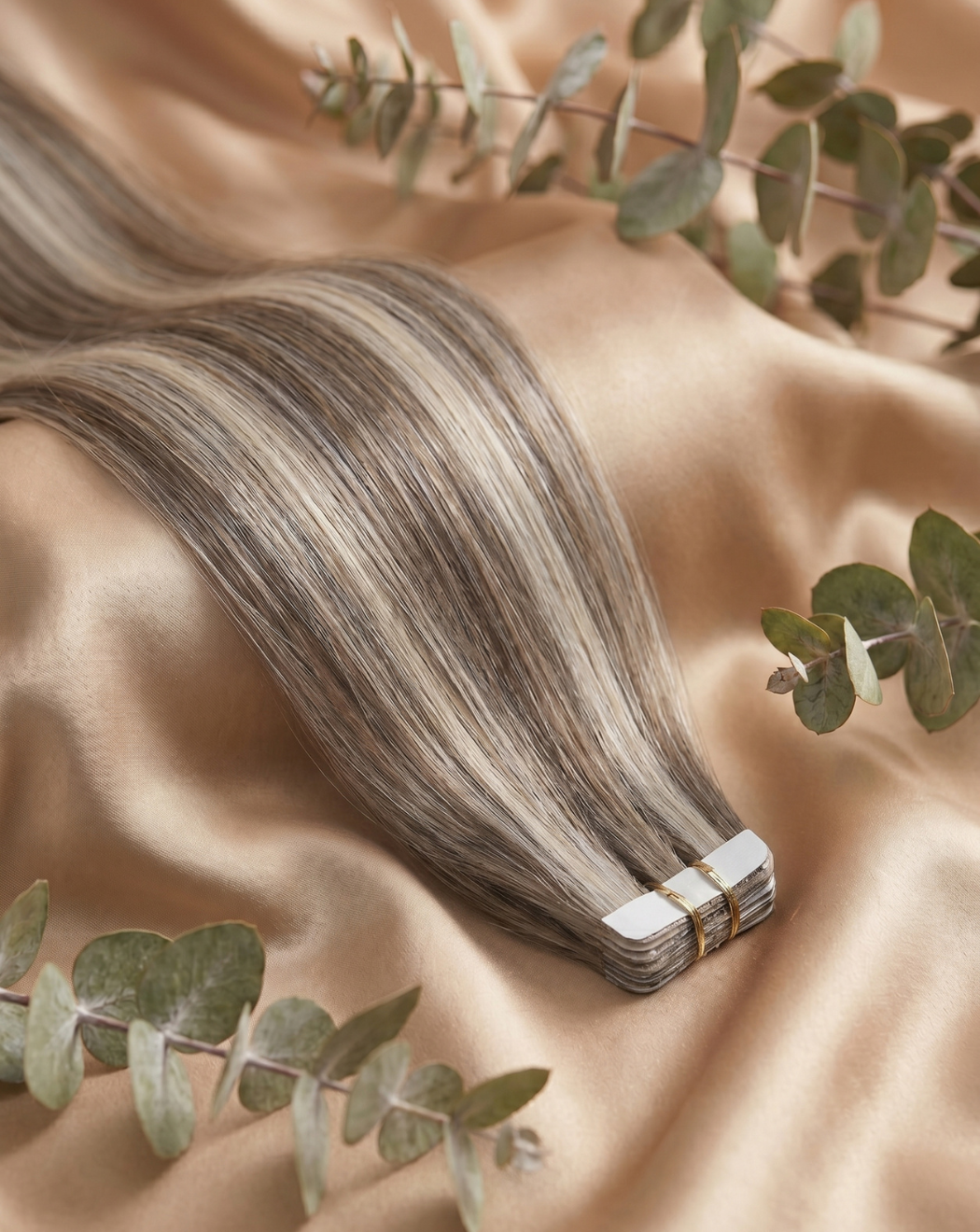 Extensii Nano Tape-In din Păr Natural – Balayage 8-gray | BuenoBia
