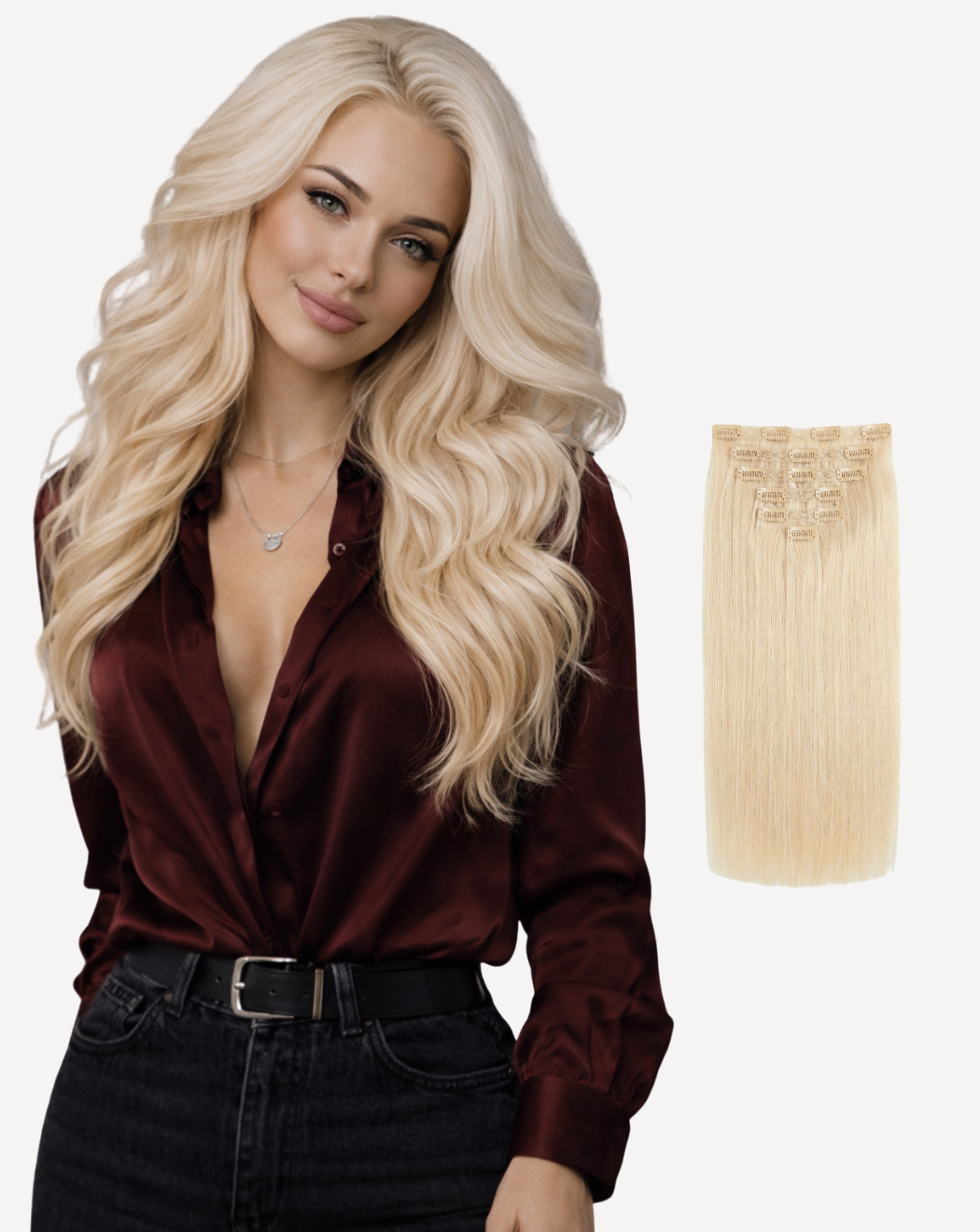 Extensii Clip-On Volum Mediu - Blond Rose | BuenoBia