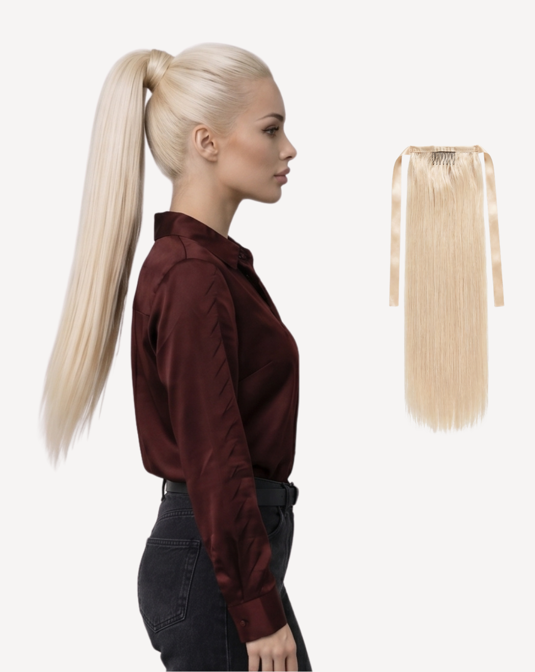 Extensii Coadă Volum Simplu - Blond Rose PLA | BuenoBia