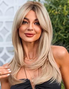 Peruca Naturala JOVANNA Ombre Saten/Blond Cenusiu 2