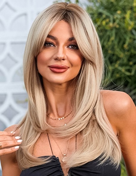 Peruca Naturala JOVANNA Ombre Saten/Blond Cenusiu
