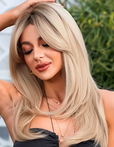 Peruca Naturala JOVANNA Ombre Saten/Blond Cenusiu