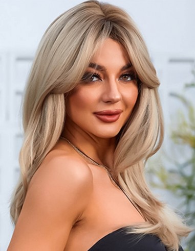 Peruca Naturala JOVANNA Ombre Saten/Blond Cenusiu