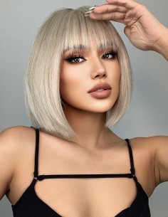 Peruca Naturala MAJDA Blond Cenusiu 2