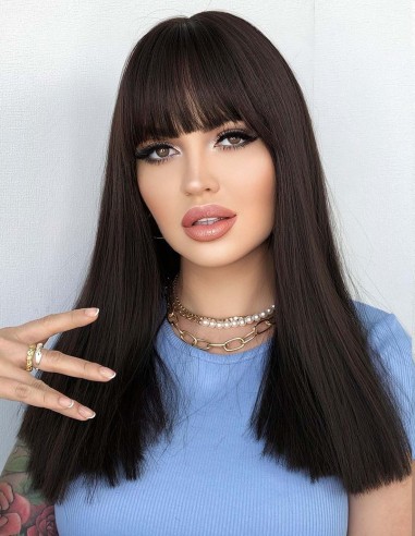 Peruca Naturala ZAIDA Negru Natural