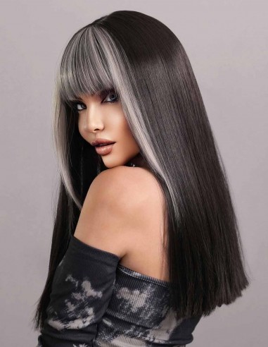 Peruca Naturala ADDA Negru - Gray