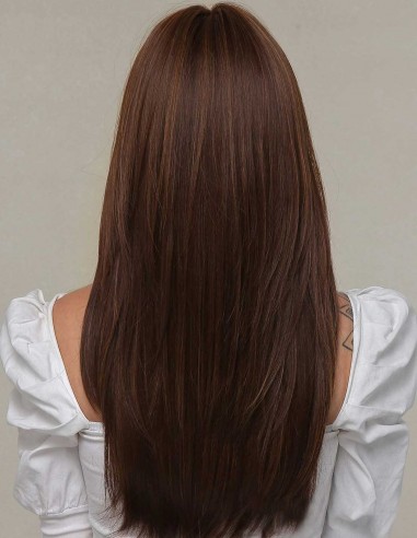 Peruca Naturala OTILIA Castaniu Inchis