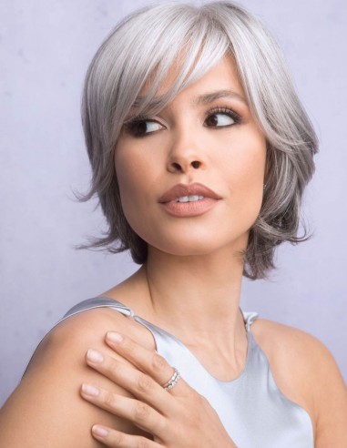 Peruca Naturala ELVAN Silver Gray