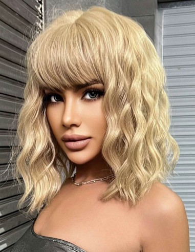 Peruca Naturala CORA  Blond Platinat Peruca Naturala CORA  Blond Platinat