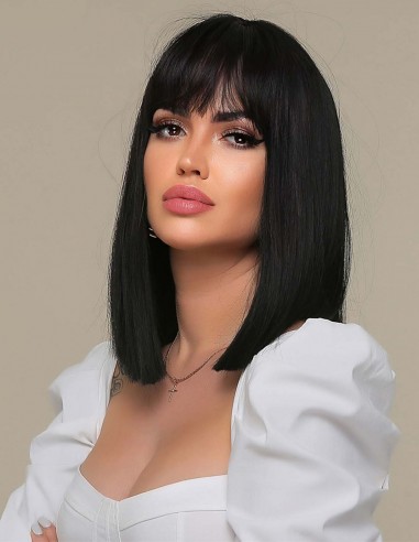 Peruca Naturala KARIDA Negru Intens