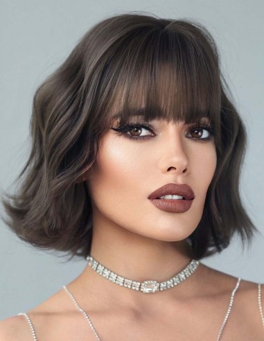 Peruca Naturala MALVINA Saten Inchis