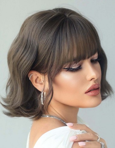 Peruca Naturala MALVINA Saten Inchis