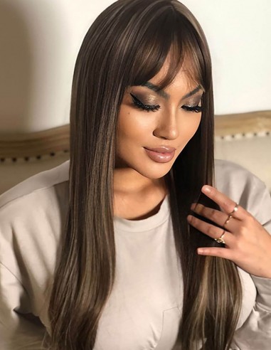 Peruca Naturala ALLEGRA Castaniu...