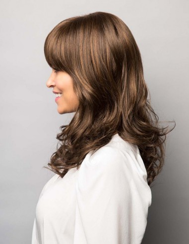 Peruca Naturala AGOSTINA Castaniu Inchis