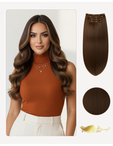 Extensii Clip-On Castaniu Inchis 4
