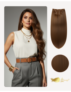 Extensii Clip-On Șaten Alună 8