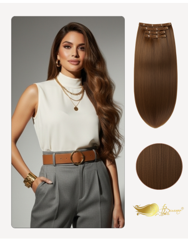 Extensii Clip-On Șaten Alună 8