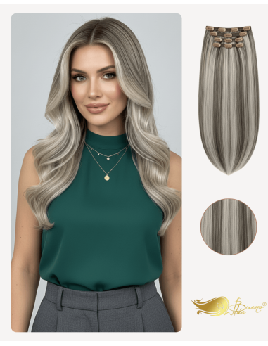 Extensii Clip-On Balayage 3-white gray