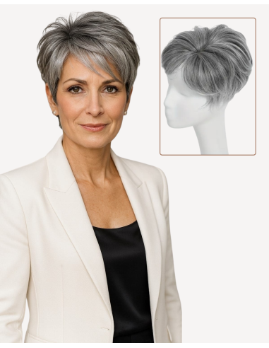 Topper pentru Alopecie Negru Intens/Gray
