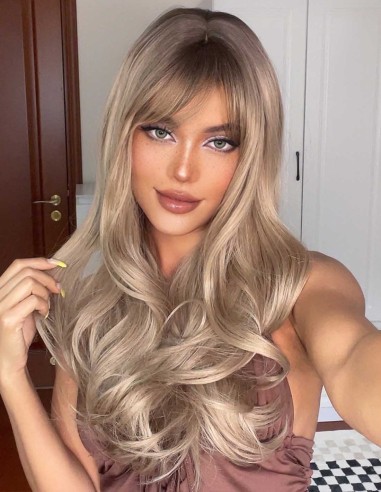 Peruca AMANI Ombre Saten Mediu/Blond...