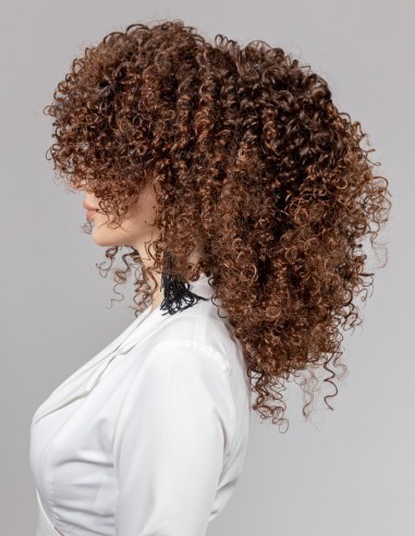 Peruca IRISHA Afro Castaniu Suvitat