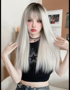 Peruca ADANIA Blond Cenusiu