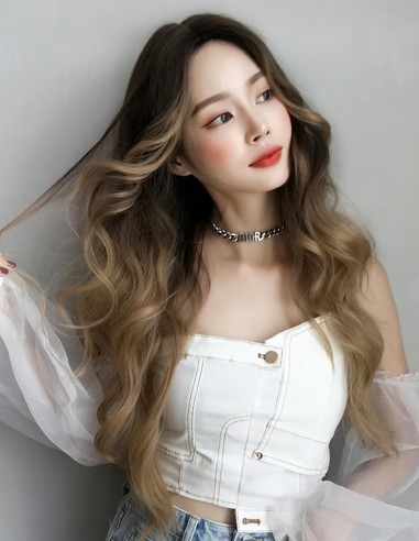 Peruca TYSA Ombre Saten Inchis/Blond...