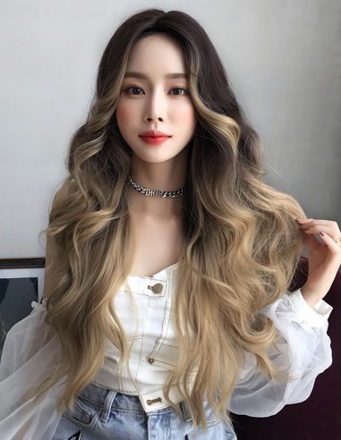 Peruca TYSA Ombre Saten Inchis/Blond...