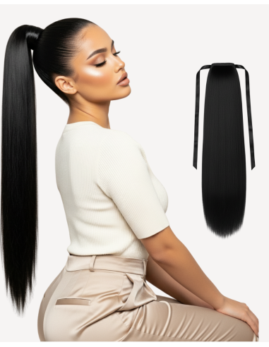 Coadă Păr Natural Negru Intens 1