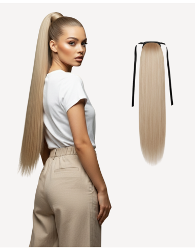 Coadă Păr Natural  Blond Platinat 60