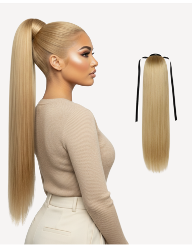 Coadă Păr Natural Blond Auriu 22