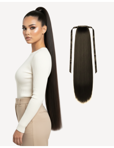 Coadă Păr Natural Negru...