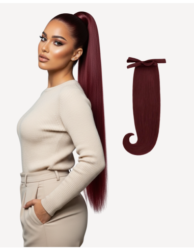 Coadă Păr Natural Rosat Aprins BUG