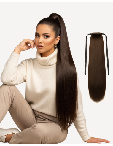 Coadă Păr Natural Saten Inchis 2