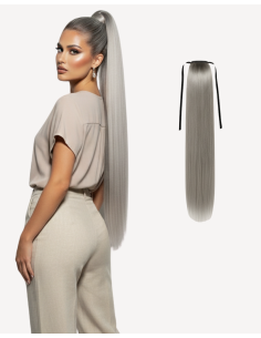 Coadă Păr Natural Silver Gray