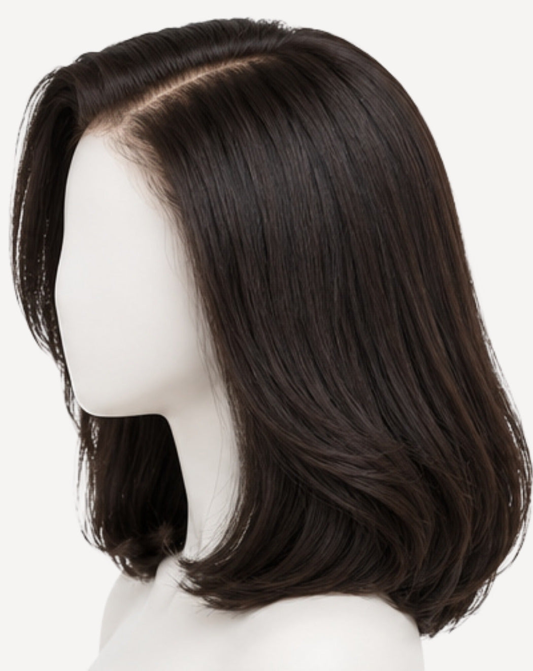 Perucă profesională Front Lace păr natural Șaten Închis Natural 45 cm BuenoBia