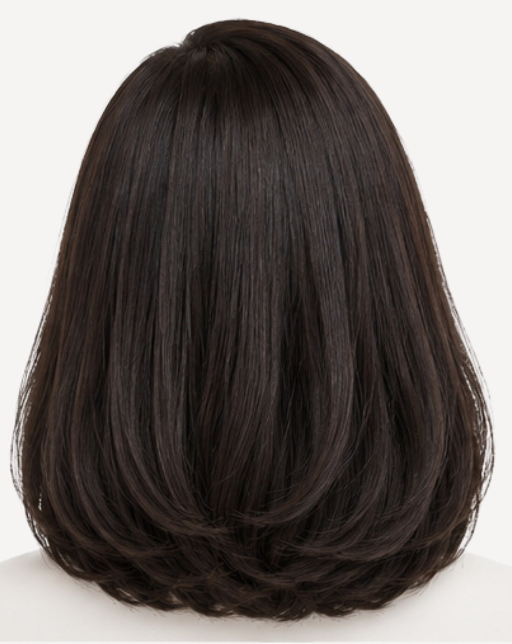 Perucă profesională Front Lace păr natural Șaten Închis Natural 45 cm BuenoBia