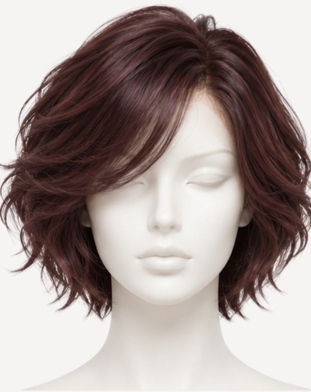 Perucă profesională Front Lace păr natural Castaniu Roșcat 30 cm BuenoBia