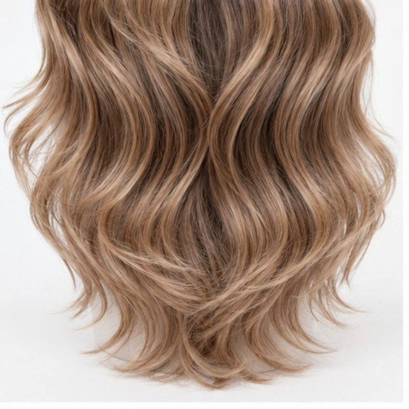 Detaliu spate - Balayage Blond cu Rădăcină Închisă 70 cm BuenoBia