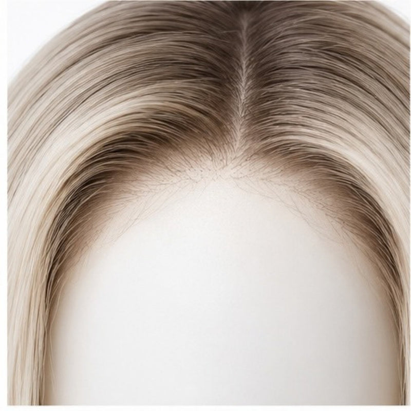 Detaliu Front Lace - Blond Platinat cu Rădăcină 35 cm BuenoBia