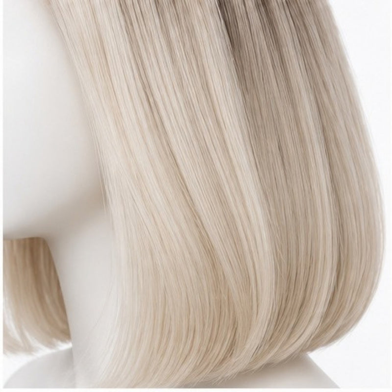 Detaliu lateral - Blond Platinat cu Rădăcină 35 cm BuenoBia