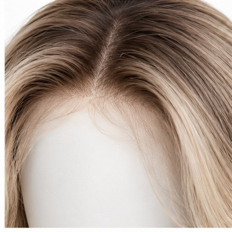 Detaliu Front Lace - Balayage Blond Bej 75 cm BuenoBia