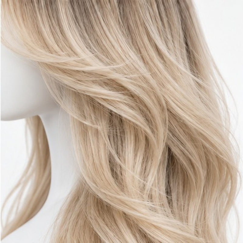 Detaliu lateral - Blond Ombré cu Rădăcină 75 cm BuenoBia