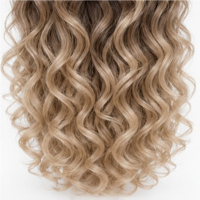 Detaliu spate - Balayage Șaten cu Blond 80 cm BuenoBia