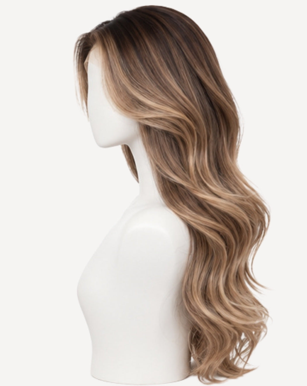 Balayage Blond cu Rădăcină Închisă 70 cm - Perucă Front Lace BuenoBia